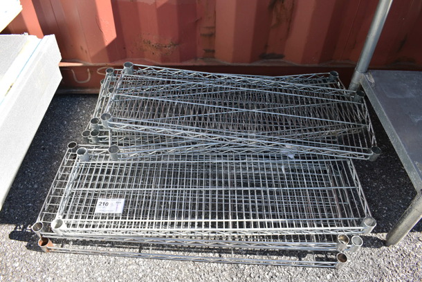 ALL ONE MONEY! Lot of 9 Chrome Finish Metro Style Shelves. 36x12x1.5 - Image 5 of 5