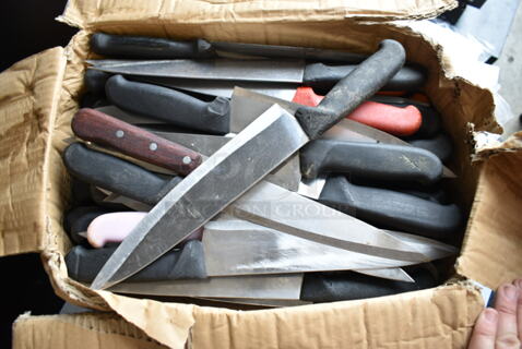 45 SHARPENED Stainless Steel Knives Including Chef Knives. 45 Times Your Bid! 