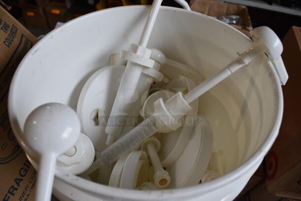 ALL ONE MONEY! Lot of White Poly Pumps in White Poly Bucket! - Image 3 of 3