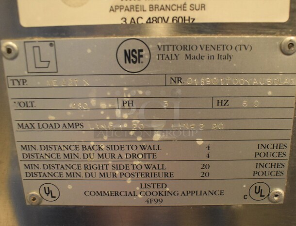 2 Cleveland AE 22 TX Stainless Steel Commercial Electric Powered Combi Craft Convection Oven w/ View Through Door and Thermostatic Controls. 480 Volts, 3 Phase. 42x42x75.5. 2 Times Your Bid! - Image 6 of 10