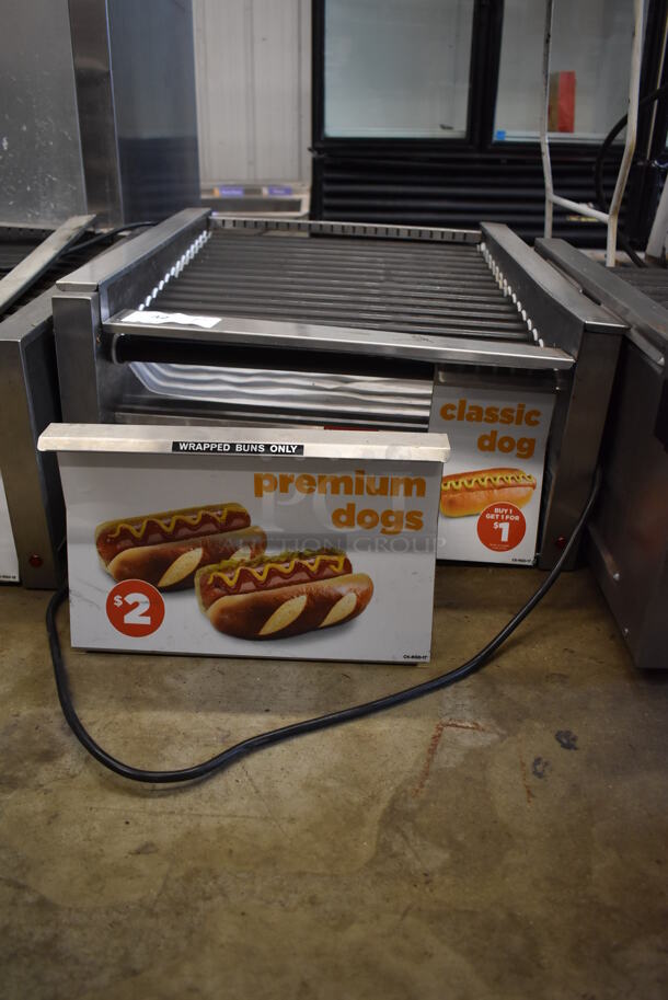 Star 45STBDE Stainless Steel Commercial Countertop Hot Dog Roller w/ Bun Drawer. 120 Volts, 1 Phase. 24x29x12.5. Tested and Working! - Image 2 of 4