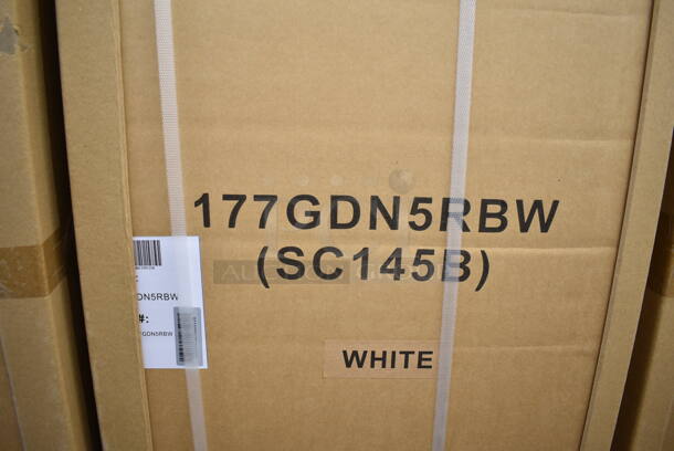 BRAND NEW! Galaxy 177GDN5RBW Metal Commercial Single Door Reach In Cooler Merchandiser w/ Poly Coated Racks and Red, White, and Blue LED Lighting. 110-120 Volts, 1 Phase. - Image 3 of 3