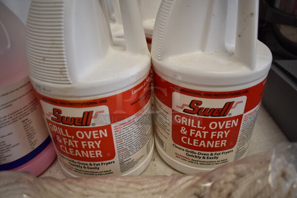 ALL ONE MONEY! Lot of Various Items Including 8 Grill Oven Cleaner Jugs, 4 Wipe Away Pot and Pan Washer Jugs, 4 Ecolab Lime-a-Way Jugs and Mop Head - Image 3 of 8