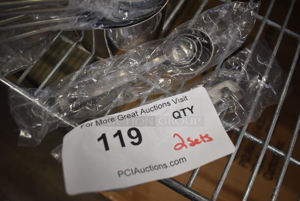 ALL ONE MONEY! Lot of 2 Sets of Dry Measuring Cups and 2 Sets of Teaspoons.  - Image 2 of 3