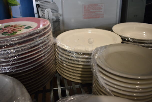 ALL ONE MONEY! Lot of 84 Various White Ceramic Plates - Image 4 of 7