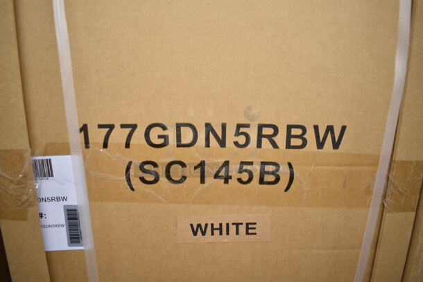 BRAND NEW! Galaxy 177GDN5RBW Metal Commercial Single Door Reach In Cooler Merchandiser w/ Poly Coated Racks and Red, White, and Blue LED Lighting. 110-120 Volts, 1 Phase. - Image 3 of 3