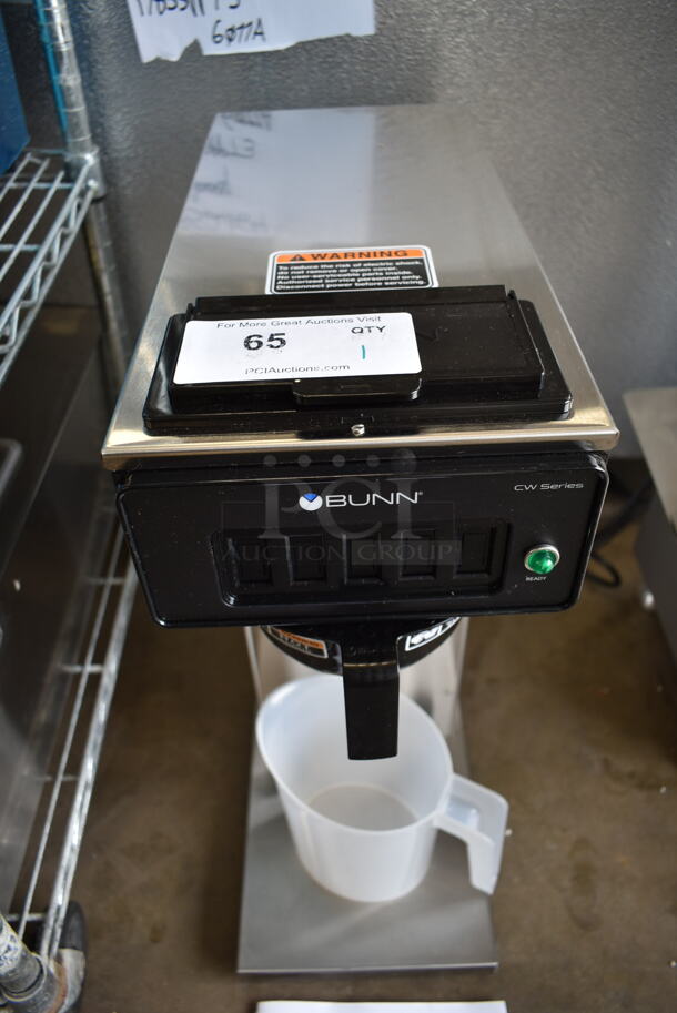 BRAND NEW SCRATCH AND DENT! 2023 Bunn 23001.0000 CW15-APS Stainless Steel Commercial Countertop Pourover Airpot Coffee Brewer w/ Poly Brew Basket and Poly Pitcher. 120 Volts, 1 Phase. - Image 4 of 8