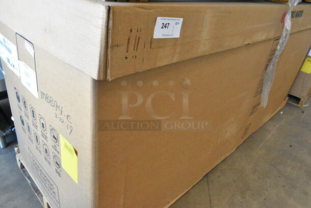 BRAND NEW IN CRATE! Micro Matic MBB 94 E Stainless Steel Commercial 3 Door Back Bar Cooler. 115 Volts, 1 Phase.  - Image 2 of 3