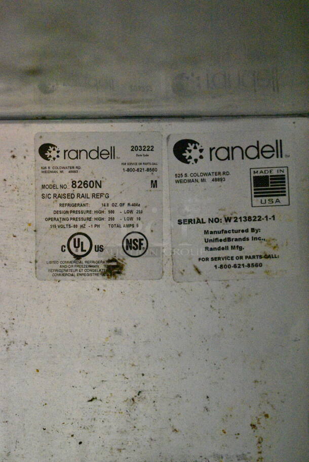 Randell 8260N Stainless Steel Commercial Pizza Prep Table. 115 Volts, 1 Phase. Tested and Powers On But Does Not Get Cold - Image 6 of 6