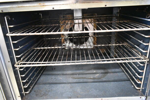 2 Hobart HSC6-10 Stainless Steel Commercial Natural Gas Powered Full Size Convection Oven w/ View Through Doors, Metal Oven Racks and Thermostatic Controls on Commercial Casters. 2 Times Your Bid! - Image 7 of 12