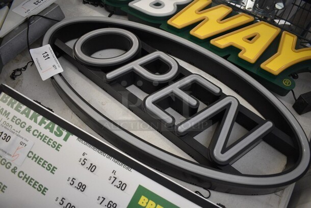 Open Light Up Sign. 27.5x2.5x13. - Image 3 of 3