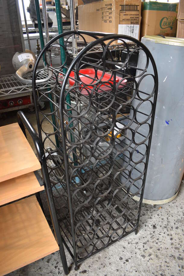 Black Metal Wine Bottle Rack. 17x12x44.5 - Image 3 of 3