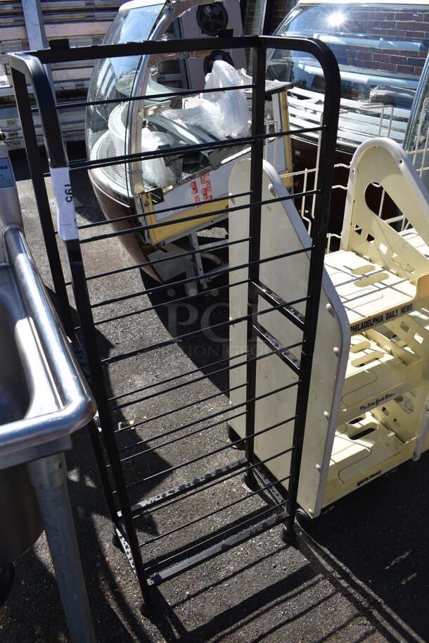 Black Metal Rack on Casters. 18.5x10x51.5 - Image 3 of 4