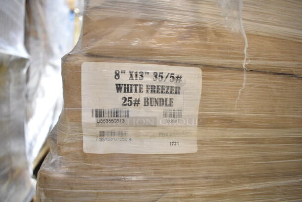 PALLET LOT of 42 BRAND NEW Boxes of 8x13 White Freezer #25 Bundle. 42 Times Your Bid!  - Image 3 of 4
