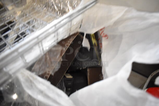 ALL ONE MONEY! Tabletop Lot of Various Items Including Stool Seats, Metal Bins, Poly Bins, Cuisinart Food Processor, Stainless Steel Drop In Bins - Image 7 of 12