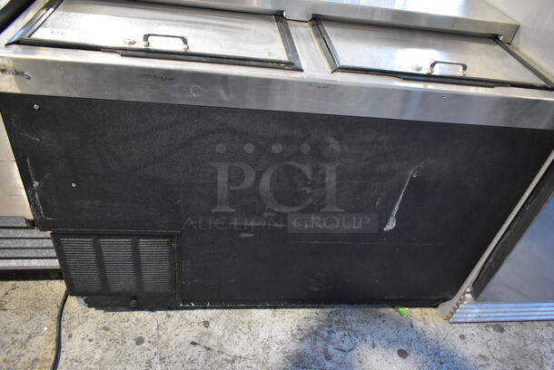 Glastender ST48-B Stainless Steel Commercial Back Bar Bottle Cooler w/ 2 Sliding Lids. 115 Volts, 1 Phase. Tested and Working! - Image 3 of 6