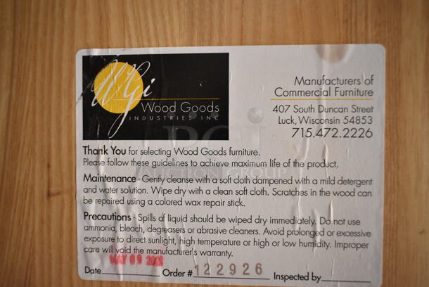Wood Goods Wooden Tabletop.  - Image 3 of 4