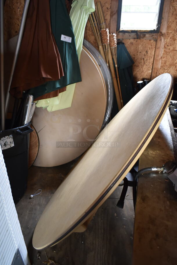 3 Round Tabletops. 3 Times Your Bid! (outside shed) - Image 3 of 3