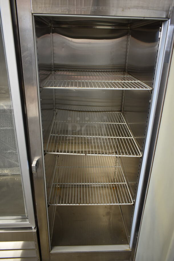 Victory Stainless Steel Commercial Single Door Reach In Freezer w/ Poly Coated Racks. Tested and Does Not Power On - Image 4 of 4