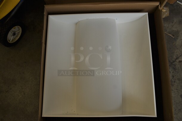 BRAND NEW IN BOX! Focal Point White Metal Light Fixture. 23.5x23.5x5