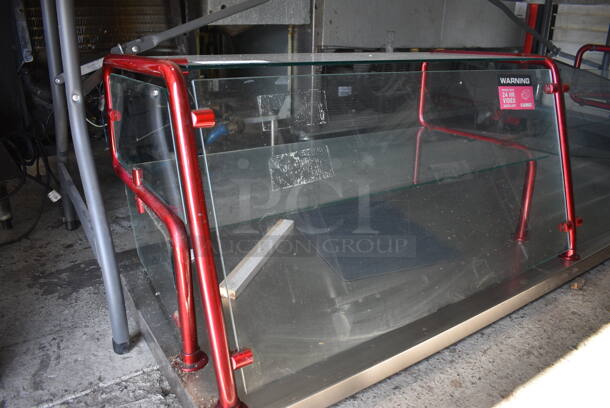 Metal Countertop Glass Case w/ Glass Shelves. 73x25x20.5 - Image 2 of 4
