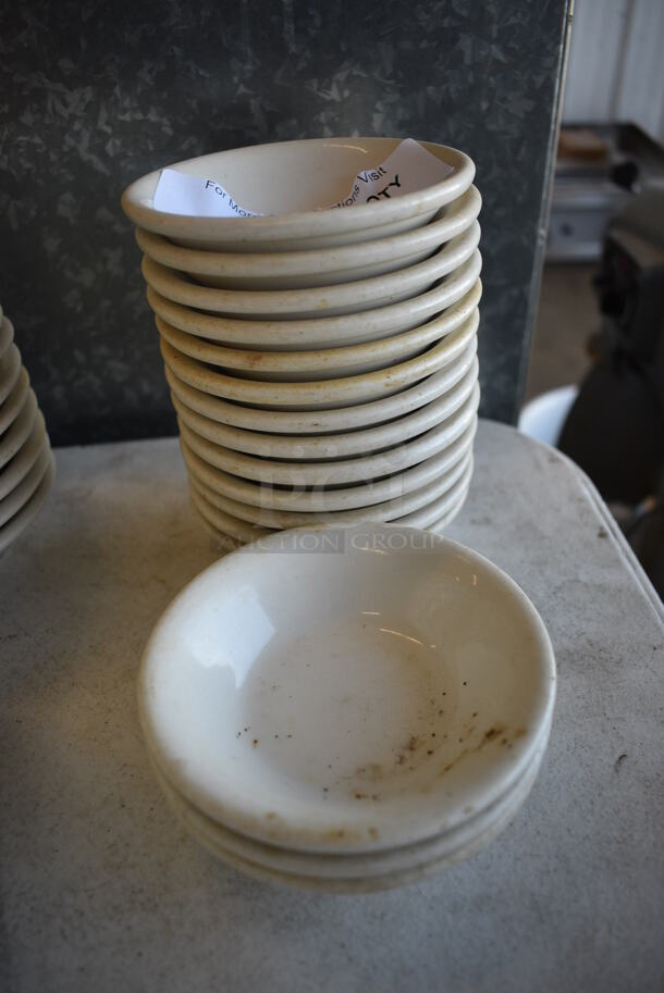 16 White Ceramic Bowls. 4.25x4.25x1.5. 16 Times Your Bid!