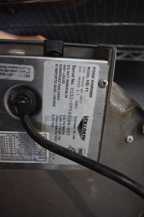 Vollrath Cayenne HS-11 Stainless Steel Commercial Countertop Soup Kettle Food Warmer w/ Lid. Does Not Have Drop In. 120 Volts, 1 Phase. Tested and Working! - Image 6 of 6