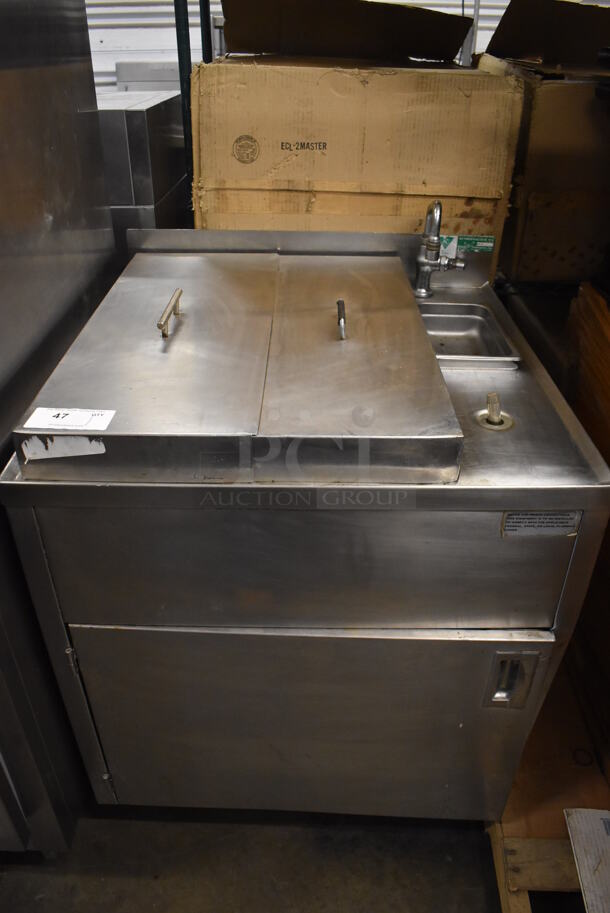 Falcon RTB-14 Stainless Steel Commercial Rethermalizer w/ Hydro Heater Circulation Heater and Sink Bay. 208 Volts, 1 Phase. 30x30x38