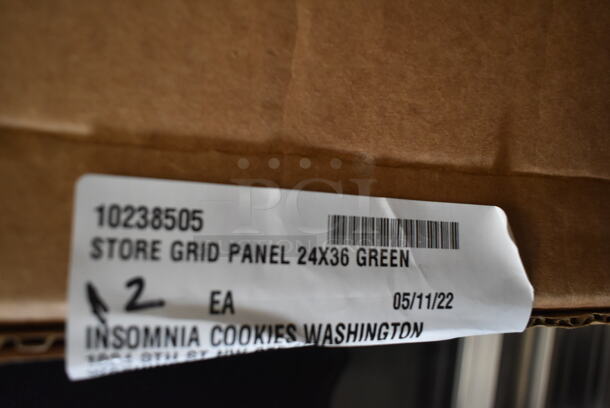 Box of 2 BRAND NEW! 10238505 Green Finish Store Grid Panel - Image 2 of 3