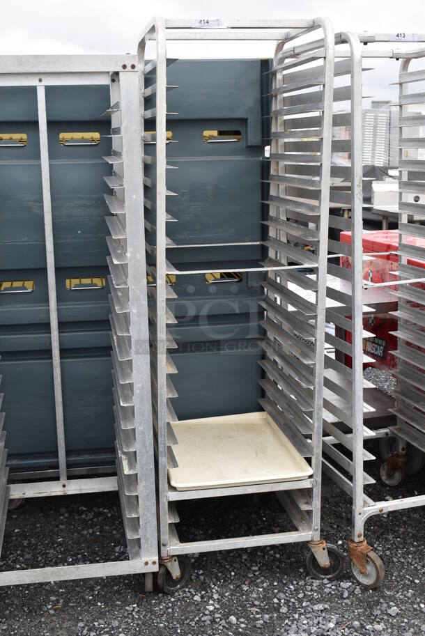 Metal Commercial Pan Transport Rack on Commercial Casters. 20.5x26x69 - Image 2 of 4