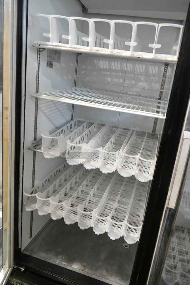 Avantco G1.2BM2F-HC Metal Commercial 2 Door Reach In Cooler Merchandiser w/ Poly Coated Racks on Commercial Casters. 115 Volts, 1 Phase. Tested and Working! - Image 2 of 5