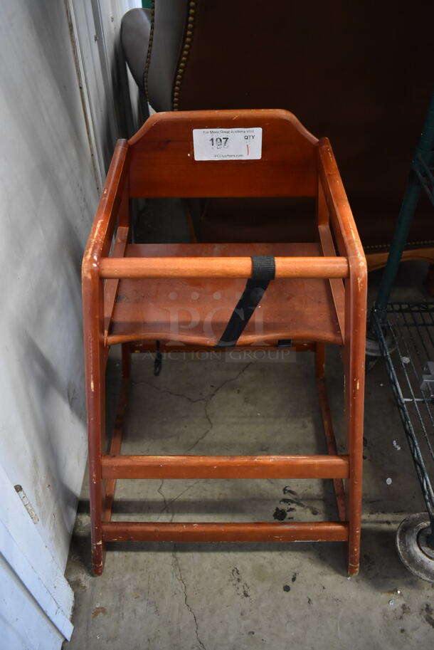 Wood Pattern High Chair. - Image 1 of 2
