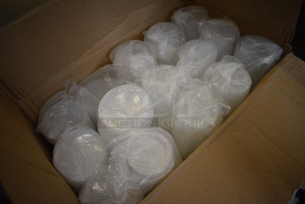 ALL ONE MONEY! Lot of BRAND NEW IN BOX! Choice HD Clear Disposable 32 oz Deli Containers w/ Lids.  - Image 2 of 3