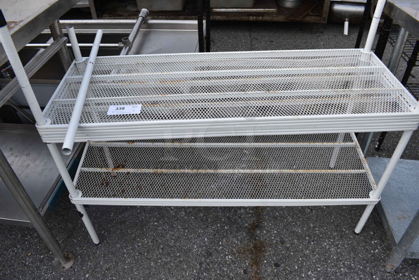 White Wire Shelving Unit. BUYER MUST DISMANTLE. PCI CANNOT DISMANTLE FOR SHIPPING. PLEASE CONSIDER FREIGHT CHARGES. 47x18x64 - Image 2 of 4