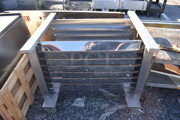 Metal Commercial Pan Transport Rack on Commercial Casters. 31x36x31 - Image 2 of 4