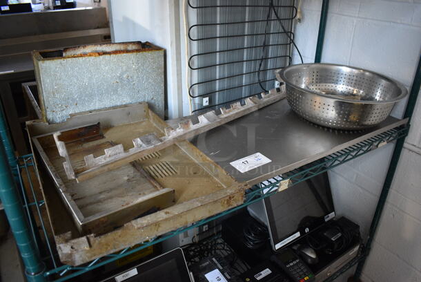 ALL ONE MONEY! Lot of Various Metal Pieces Including Colander! - Image 1 of 4