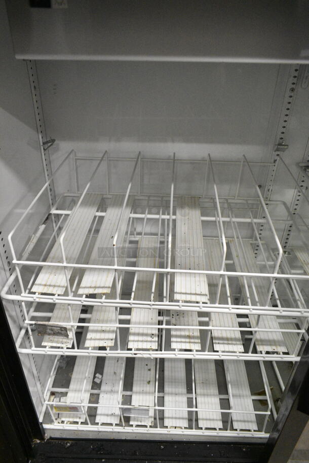 2019 True GDM-41SL-48-HC-LD Metal Commercial 2 Door Reach In Cooler Merchandiser w/ Poly Coated Racks. 115 Volts, 1 Phase. Tested and Working! - Image 2 of 4