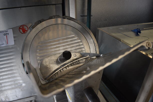 Metal Commercial Countertop Meat Slicer. 115 Volts, 1 Phase. 21x17x16. Tested and Working! - Image 3 of 6