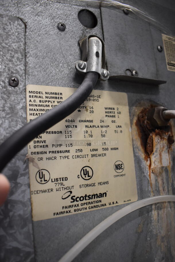 Scotsman CME256AS-1E Stainless Steel Commercial Ice Head on Commercial Bin. 115 Volts, 1 Phase. 30x33x56 - Image 6 of 6