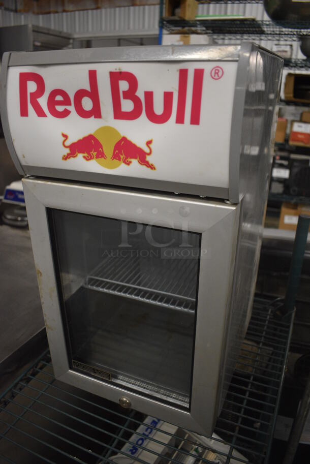 Red Bull Model CTB50 Metal Commercial Mini Cooler Merchandiser. 115 Volts, 1 Phase. 11.5x13.5x22. Tested and Working! - Image 3 of 5