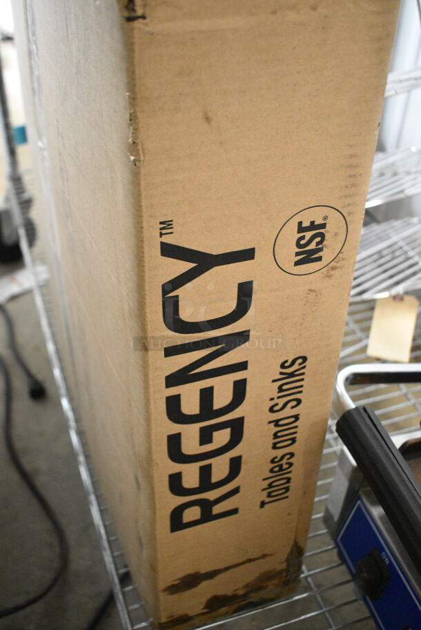 BRAND NEW SCRATCH AND DENT! Regency 600DTD18213 21" x 18" 18-Gauge Stainless Steel Detachable Drainboard. May Be Missing Pieces.  - Image 2 of 3