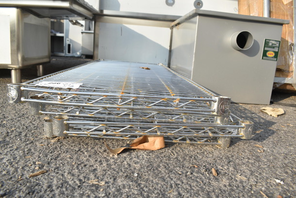 ALL ONE MONEY! Lot of 4 BRAND NEW SCRATCH AND DENT! Chrome Finish Wire Shelf.  - Image 3 of 3