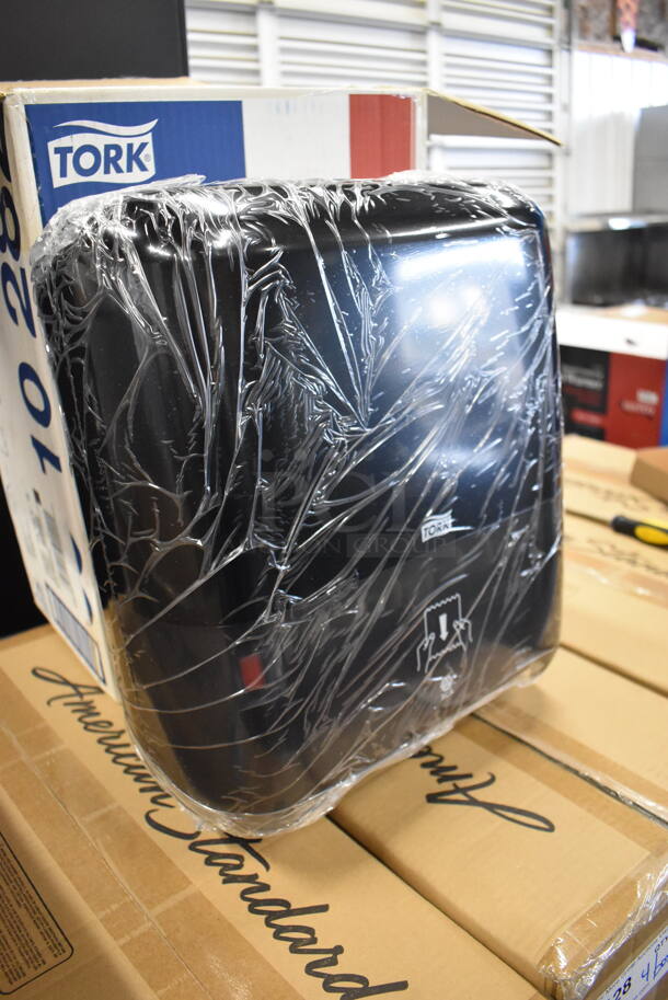 2 BRAND NEW IN BOX! Tork Black Poly Wall Mount Paper Towel Dispensers. 13x8x18. 2 Times Your Bid! - Image 3 of 4