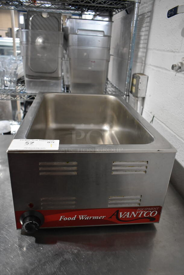 Avantco 177W50 Stainless Steel Commercial Countertop Food Warmer. 120 Volts, 1 Phase. Tested and Working!