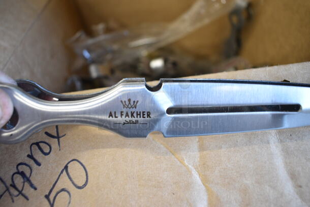 BRAND NEW SCRATCH AND DENT! Box of Approximately 50 Al Fakher Metal Tongs - Image 5 of 5