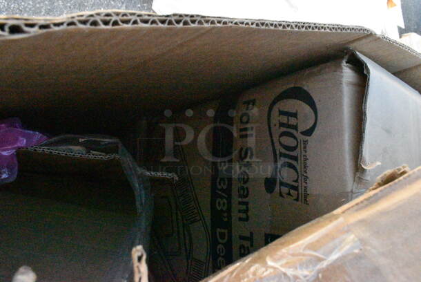 15 BRAND NEW Boxes Including 500CC10 Choice 10 oz. Clear PET Plastic Cold Cup - 1000/Case, 5002TP3X496P Lavex Premium 3 1/2" x 4 1/2" Individually Wrapped 2-Ply Standard 500 Sheet Toilet Paper Roll - 96/Case, 182RRF14 Choice 10" x 14" Plastic Food Bag On A Roll - 1000/Case, 500CC05 Choice 5oz Clear PET Plastic Cold Cup, B2305919 Yellow Hazmat Medium Weight Pads, Frymaster Filter Magic. 15 Times Your Bid!  - Image 9 of 12