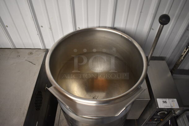 Crown Model EC-10TW Stainless Steel Commercial Countertop Electric Powered 10 Gallon Tilting Steam Kettle on Stand. 208 Volts, 3 Phase. 29.5x24x54 - Image 4 of 9