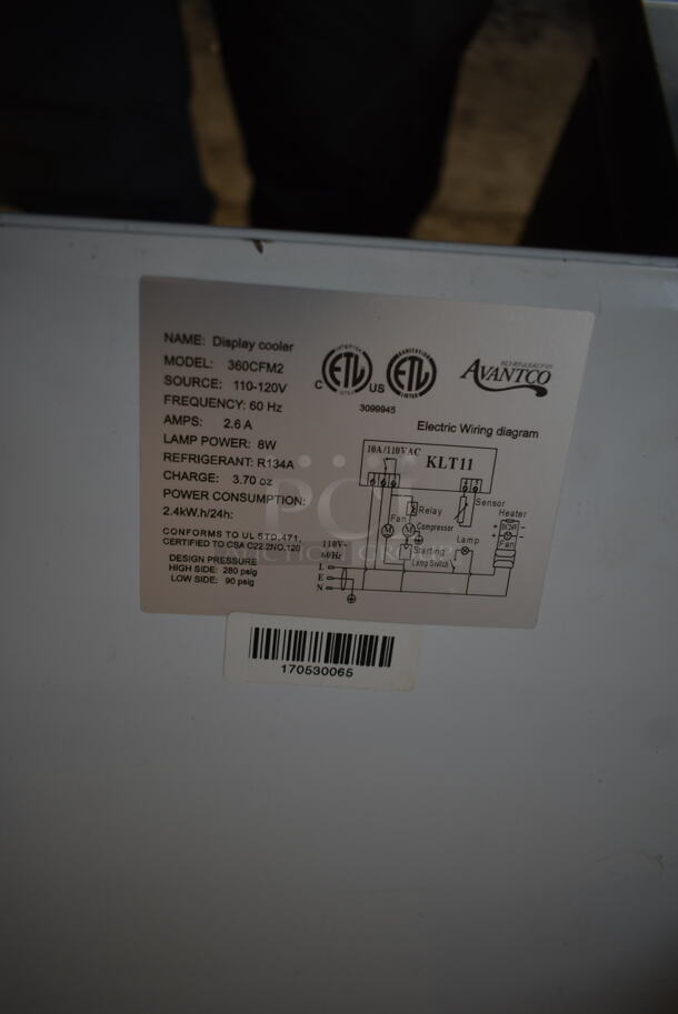 Avantco 360CFM2 Metal Mini Cooler Merchandiser. 110-120 Volts, 1 Phase. Tested and Working! - Image 5 of 5