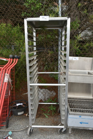 Metal Commercial Pan Transport Rack on Commercial Casters. 
