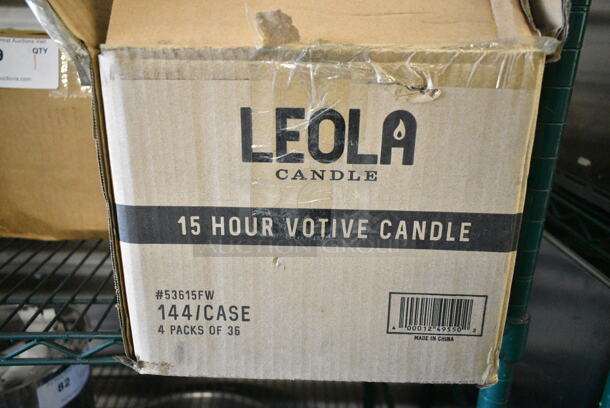 BRAND NEW SCRATCH AND DENT! Leola 53615FW 15 Hour White Votive Candle - 144/Case - Image 2 of 3